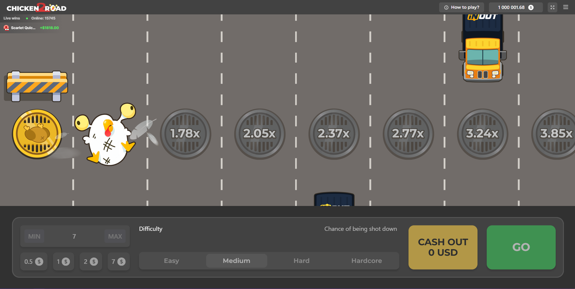 Chicken Road 2 crash screen